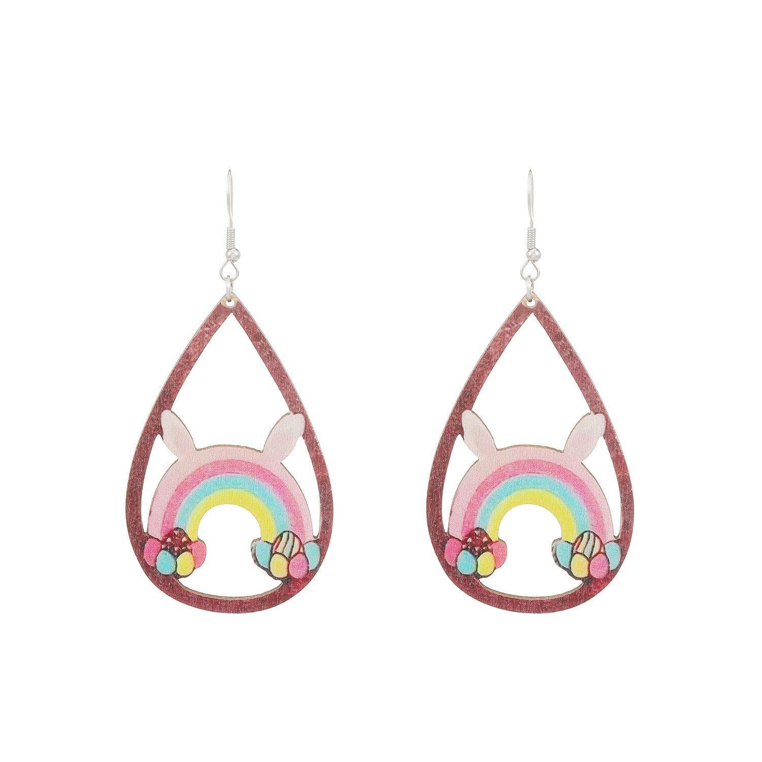 Painted Rabbit Drop Earrings