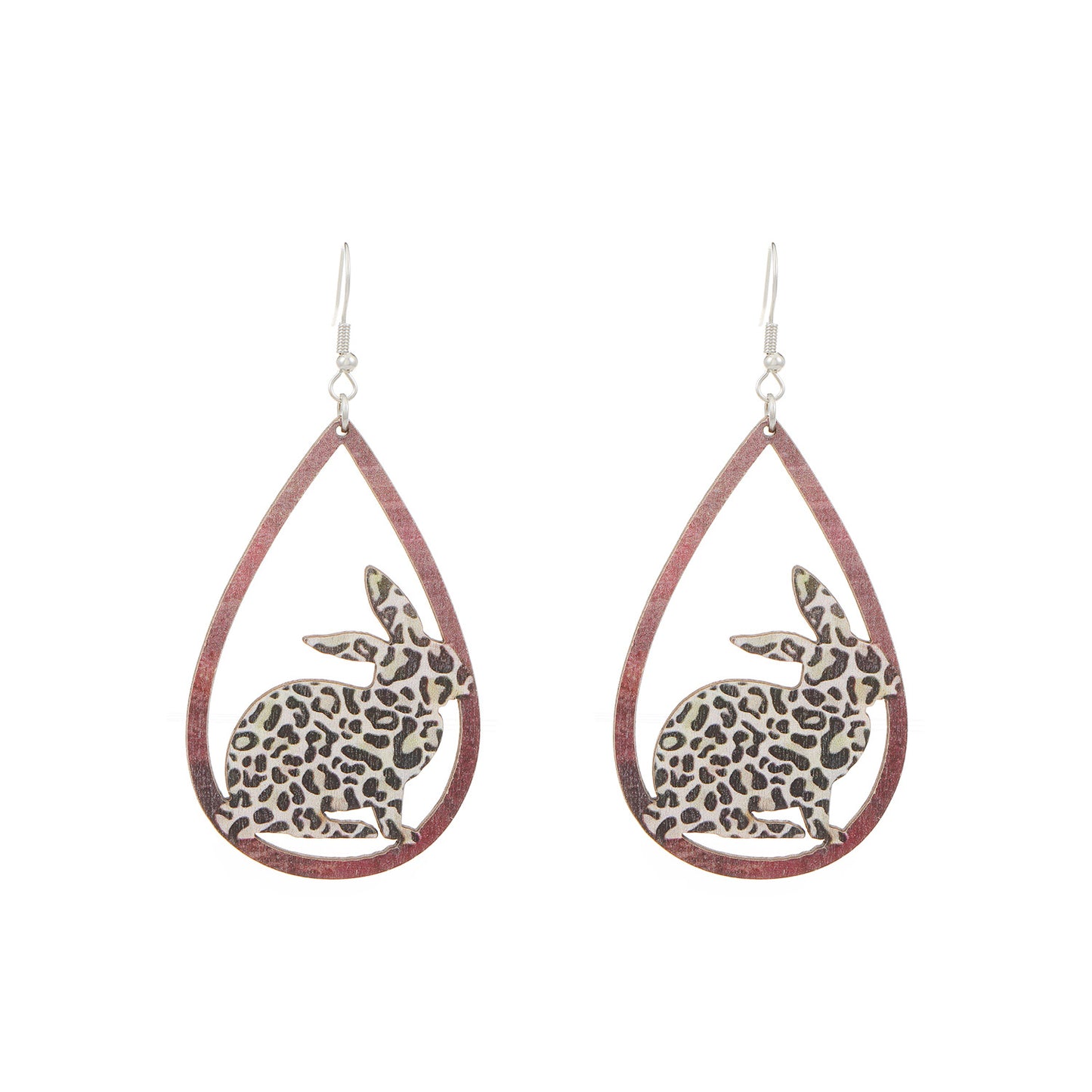 Painted Rabbit Drop Earrings