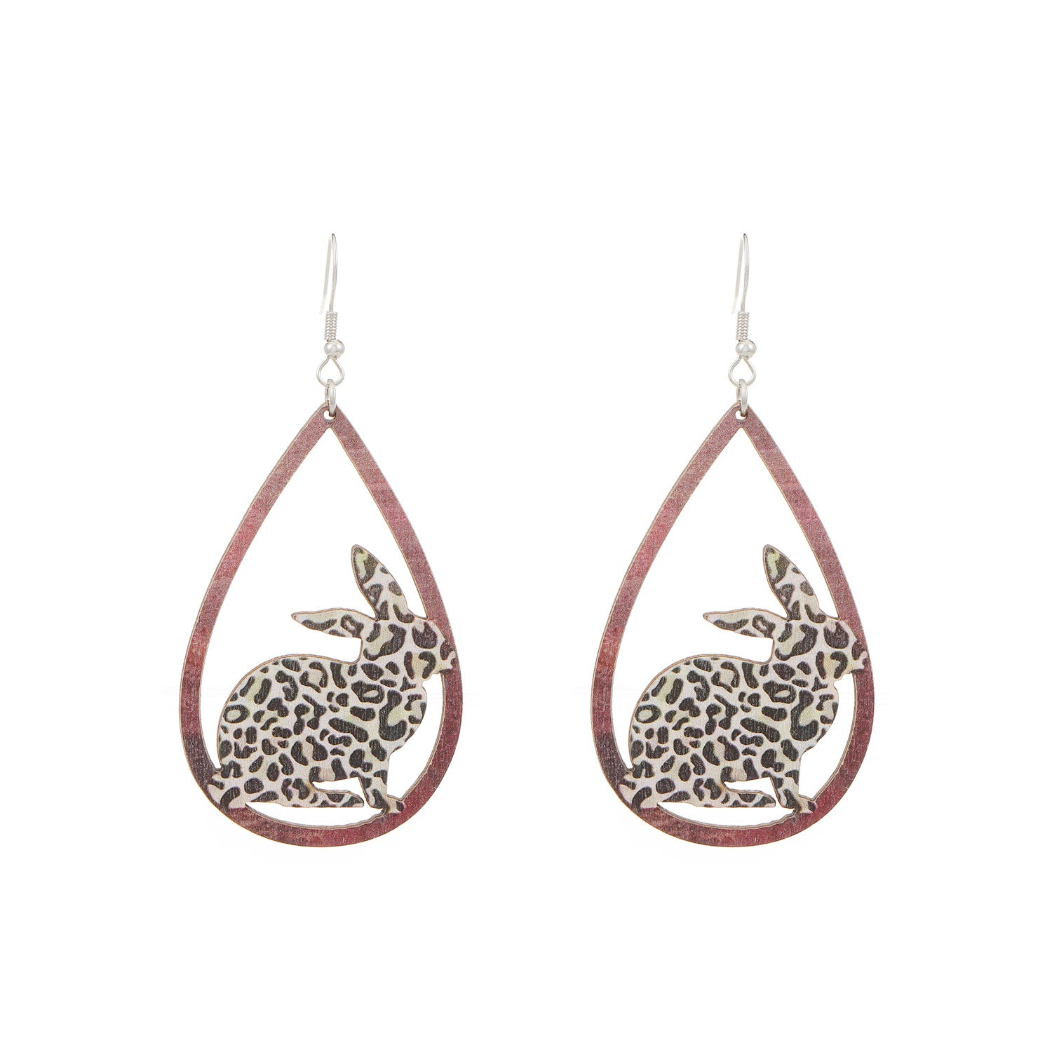 Painted Rabbit Drop Earrings