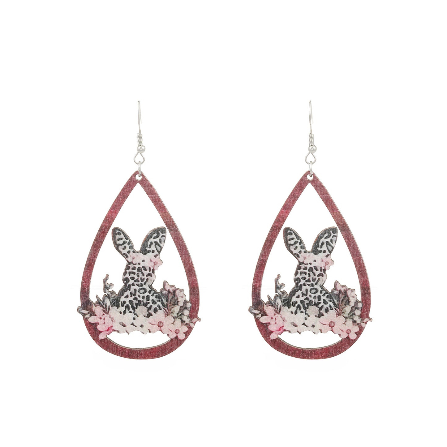 Painted Rabbit Drop Earrings
