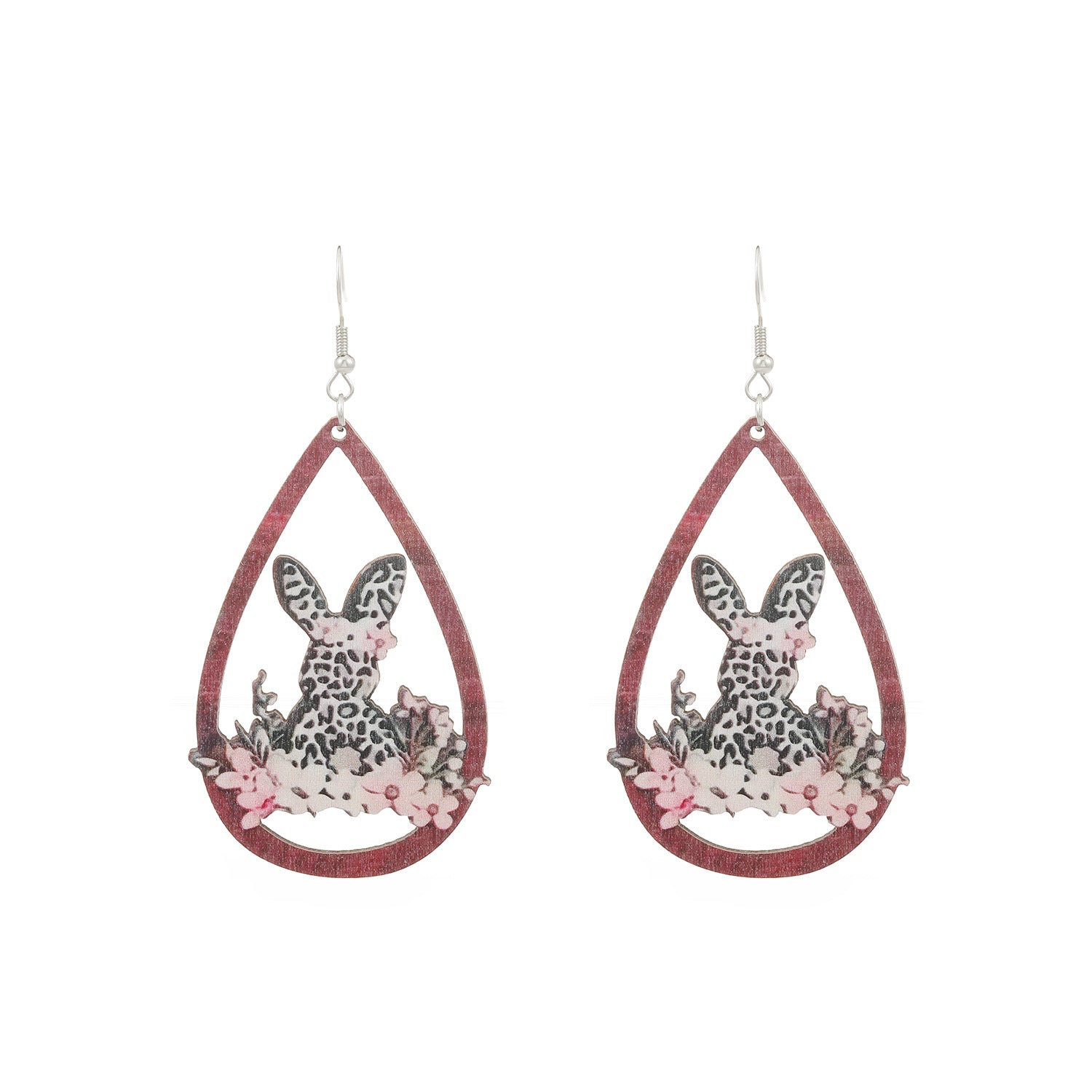 Painted Rabbit Drop Earrings