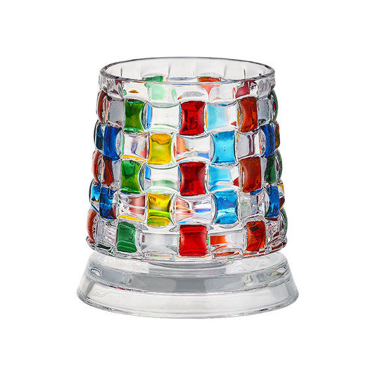 Painted Spinning Wine Glass