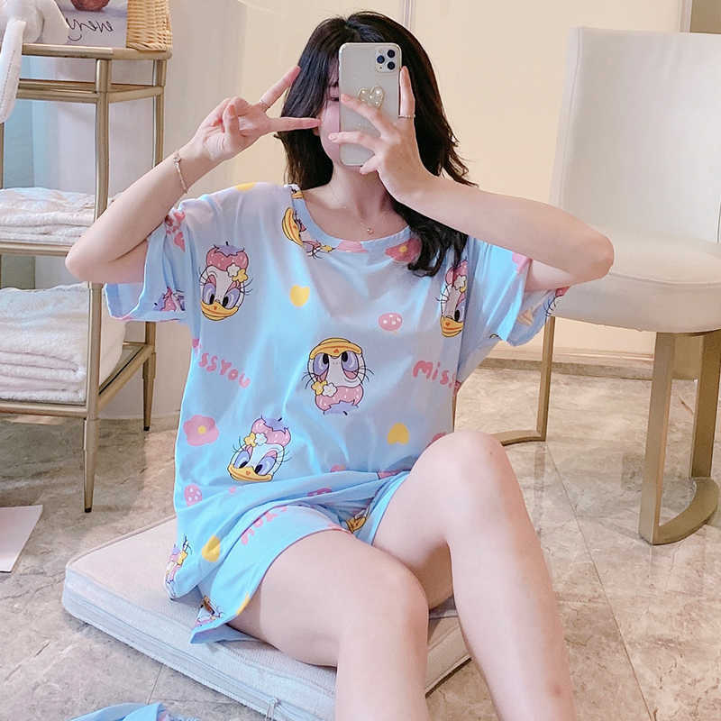 Pajama women summer short-sleeved