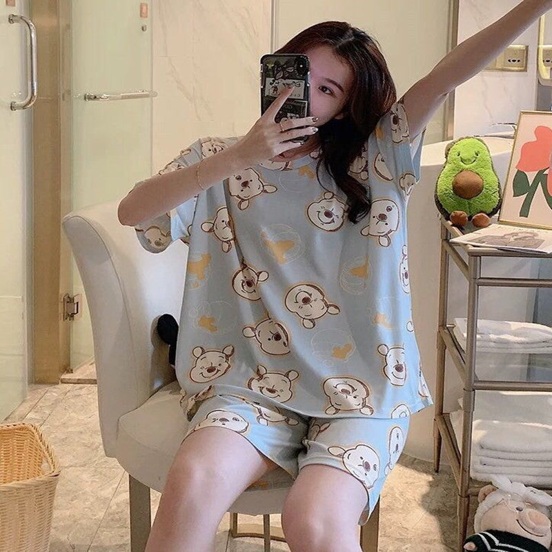 Pajama women summer short-sleeved