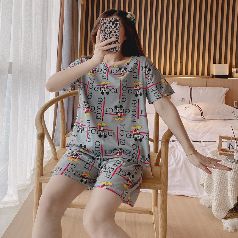 Pajama women summer short-sleeved