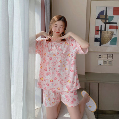 Pajama women summer short-sleeved