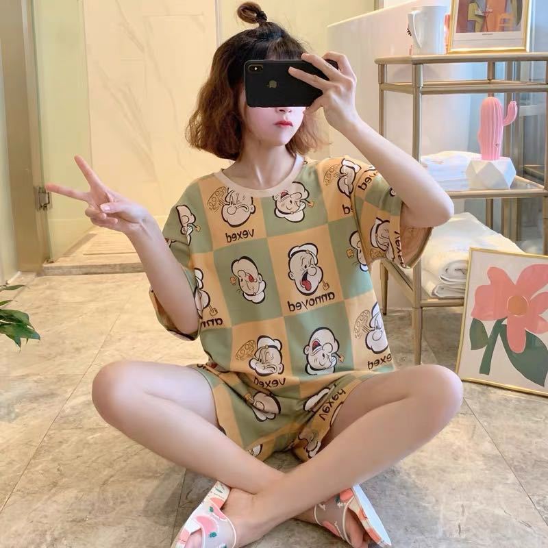 Pajama women summer short-sleeved