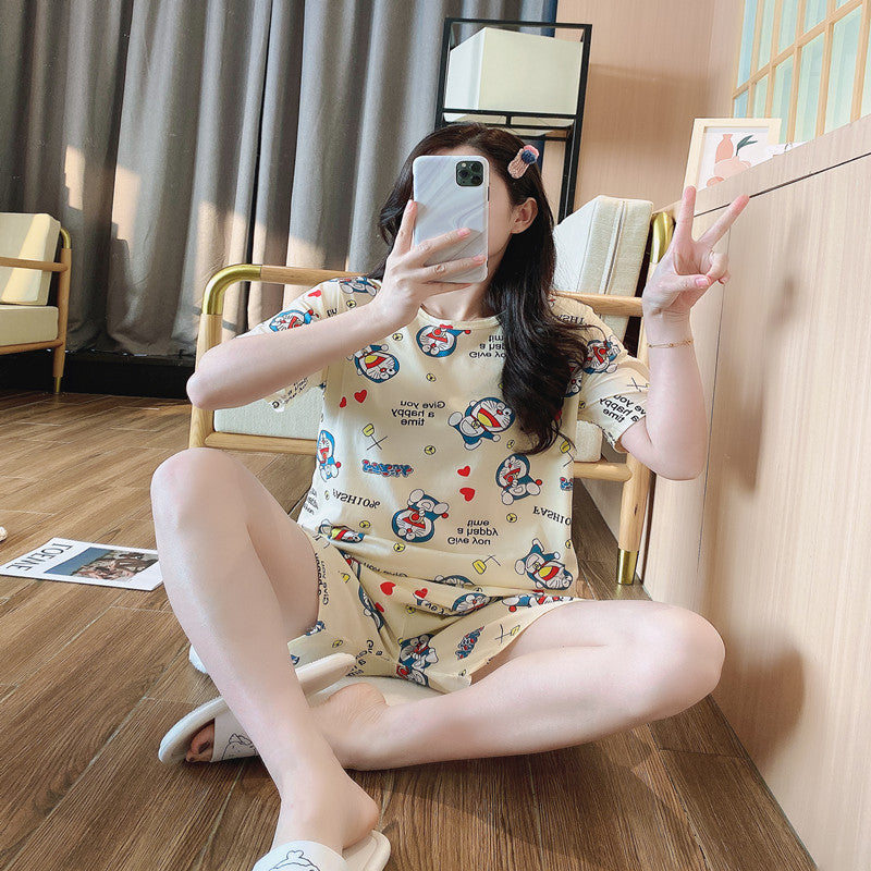 Pajama women summer short-sleeved