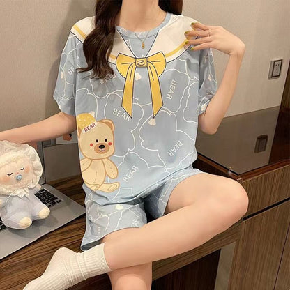 Pajama women summer short-sleeved