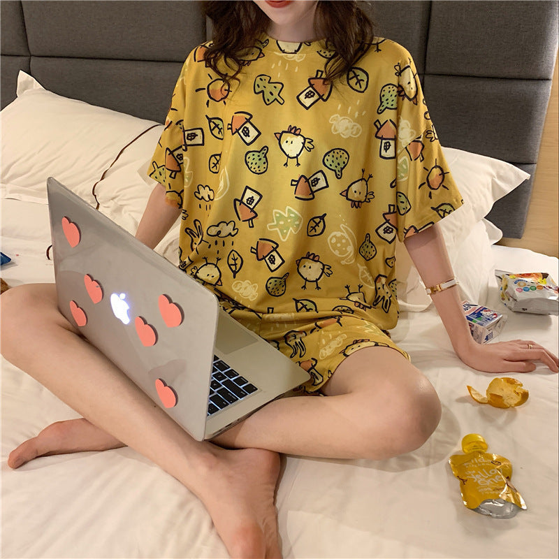 Pajama women summer short-sleeved