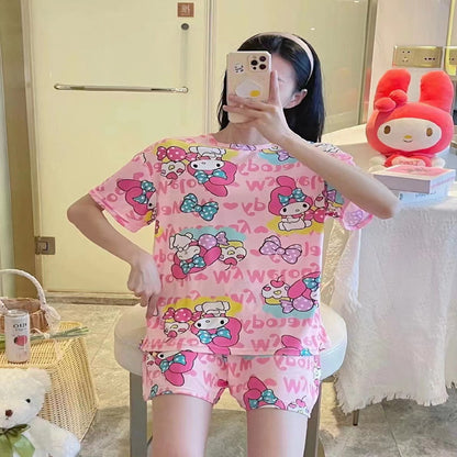 Pajama women summer short-sleeved