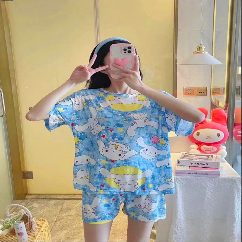 Pajama women summer short-sleeved