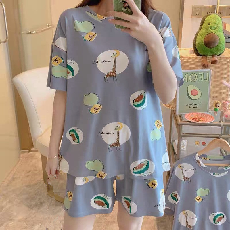 Pajama women summer short-sleeved