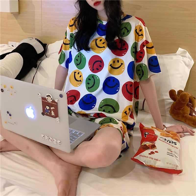 Pajama women summer short-sleeved