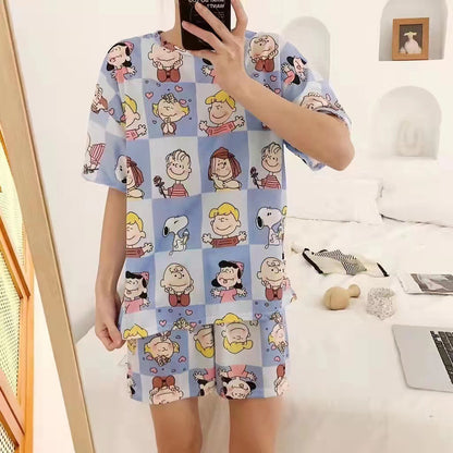 Pajama women summer short-sleeved