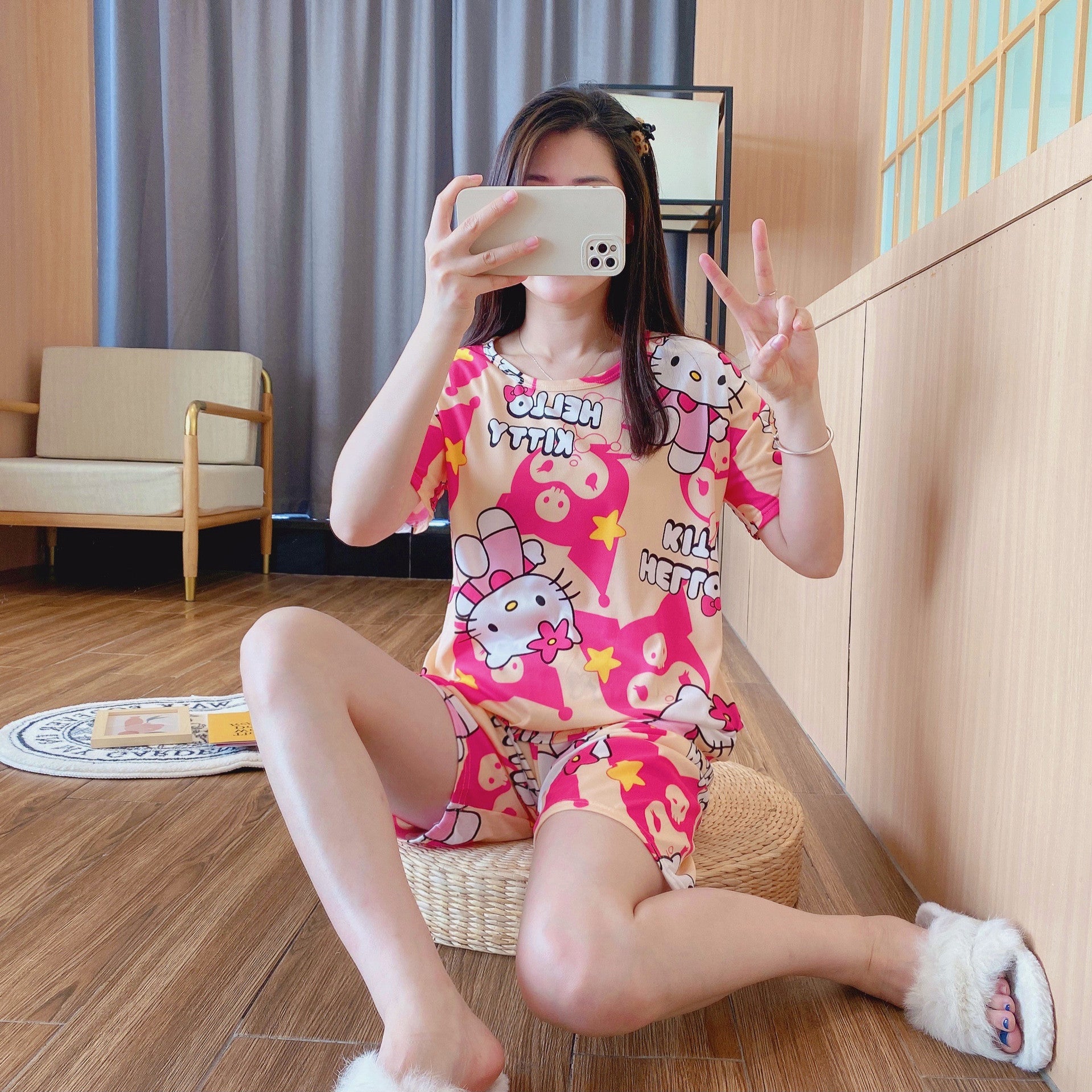 Pajama women summer short-sleeved