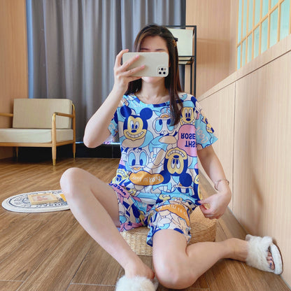 Pajama women summer short-sleeved