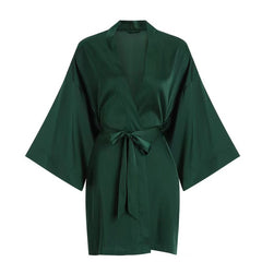 Black Ice Silk Bathrobe