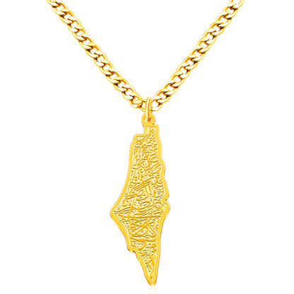 Palestine Flag Pendant Necklace
