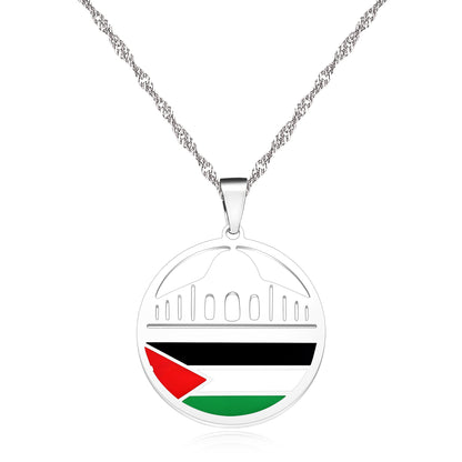 Palestine Flag Pendant Necklace