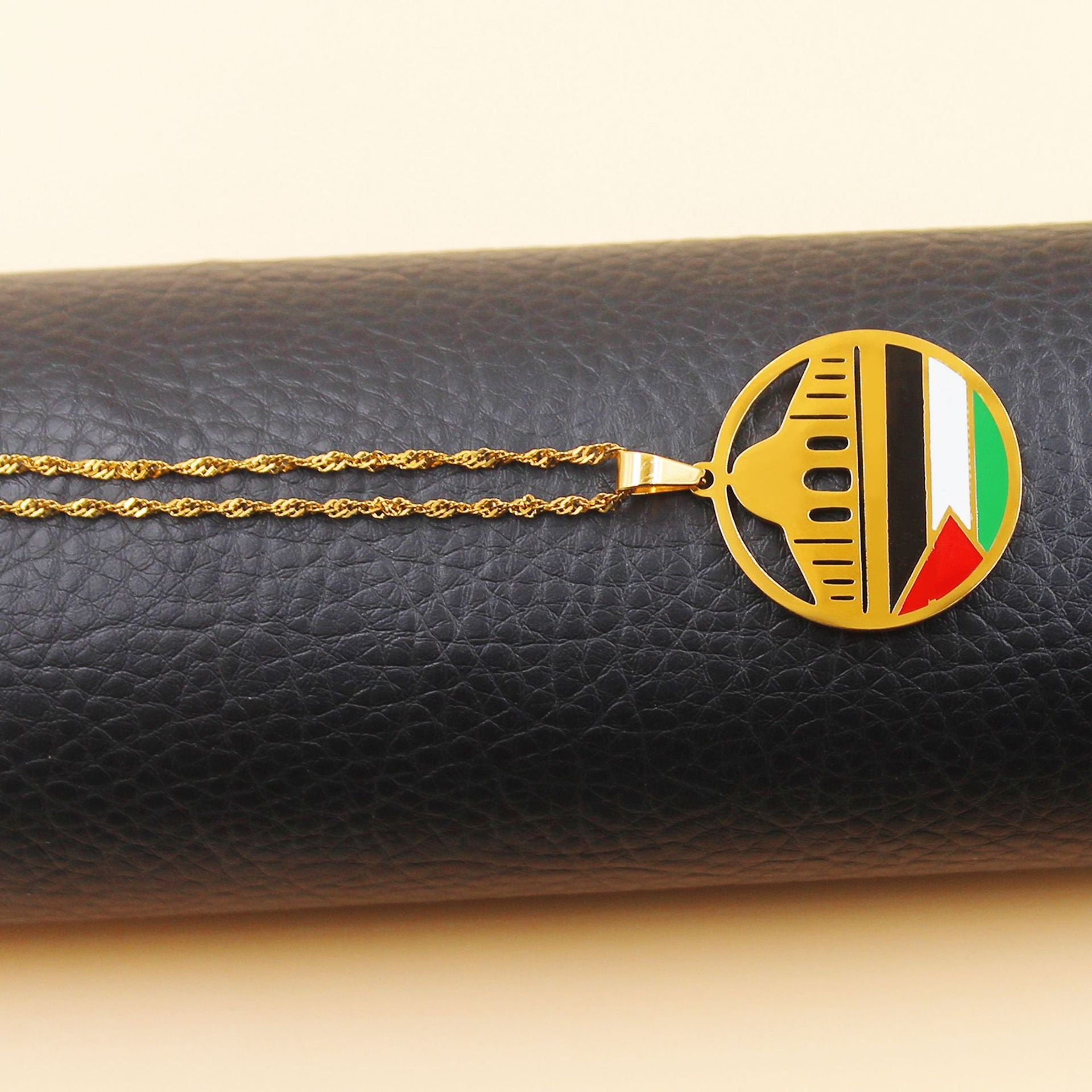 Palestine Flag Pendant Necklace
