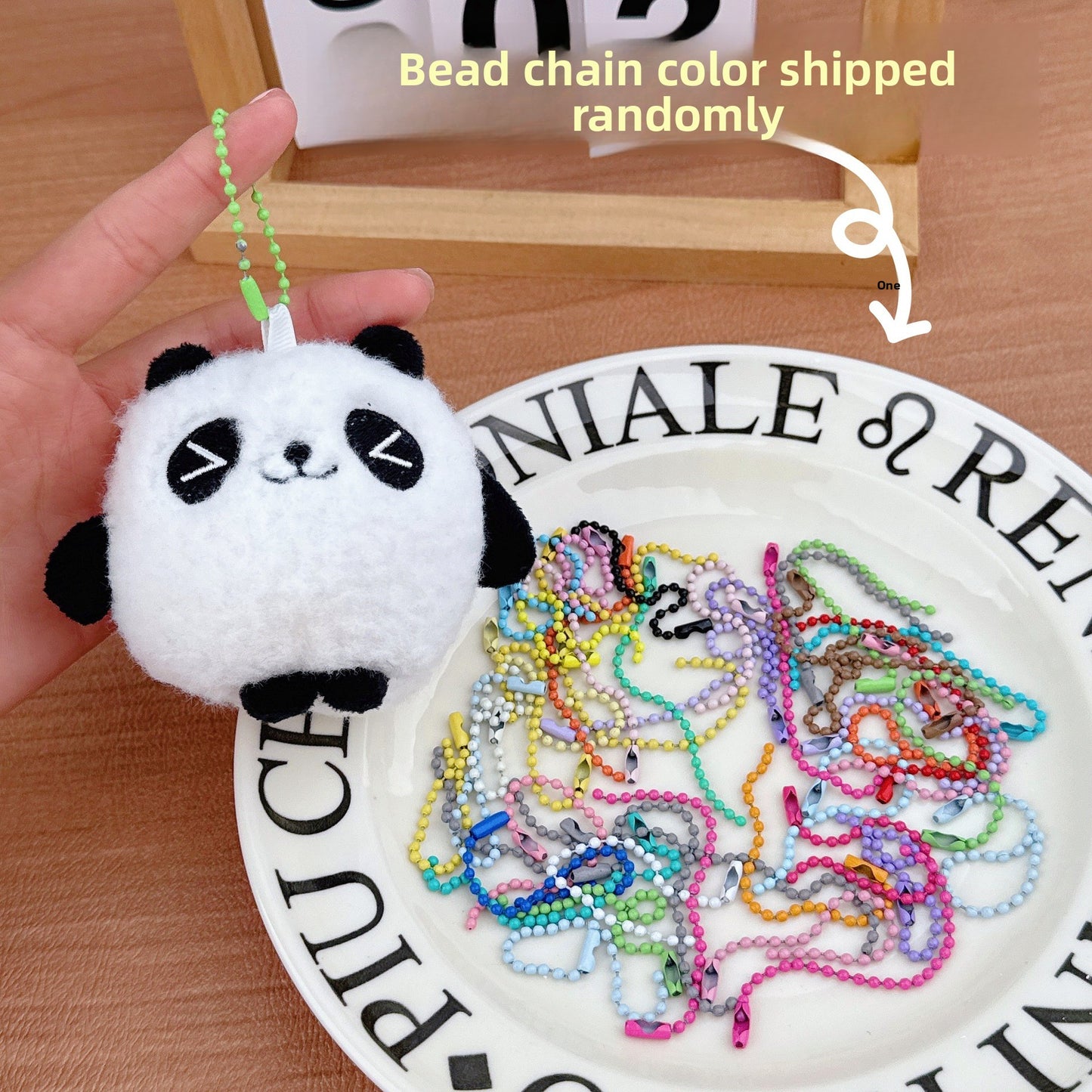 Panda doll keychain pendant