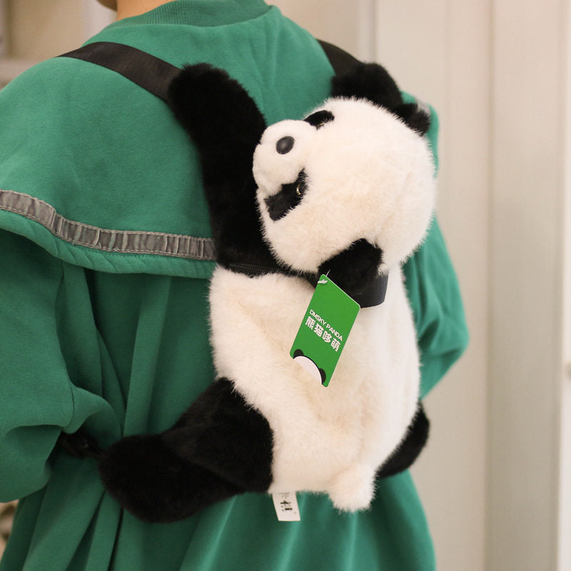 Panda Plush Backpack Doll