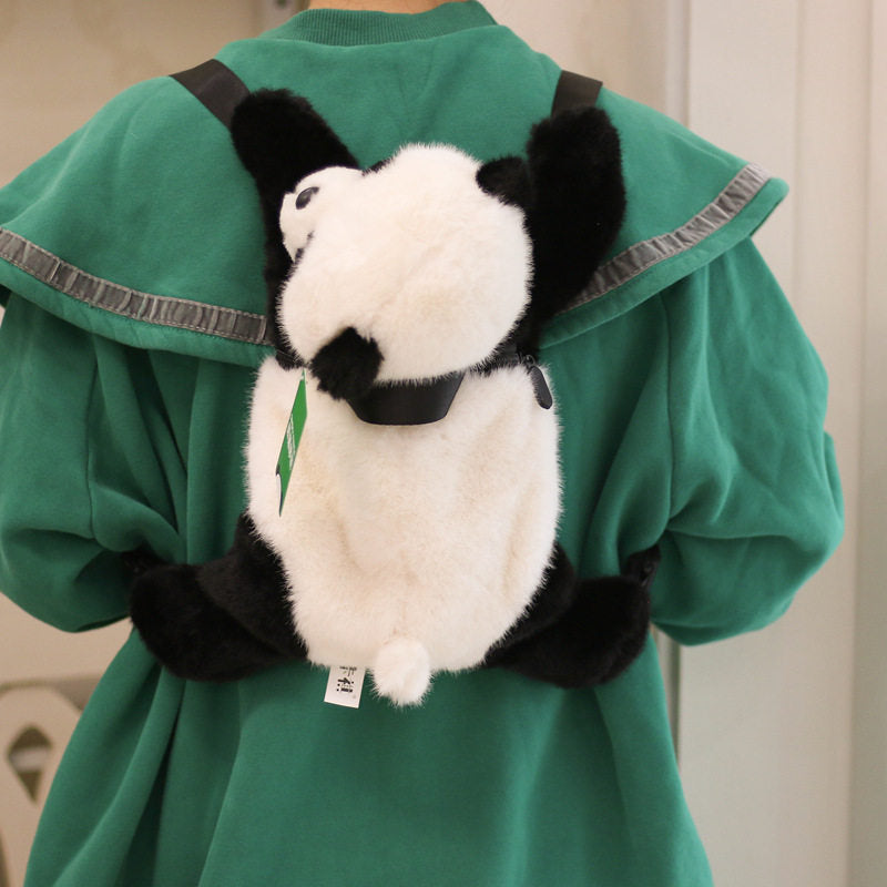 Panda Plush Backpack Doll