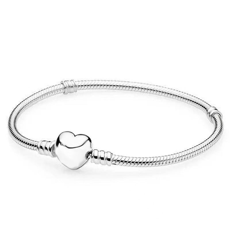 Pandora Style Snake Bone Chain Bracelet