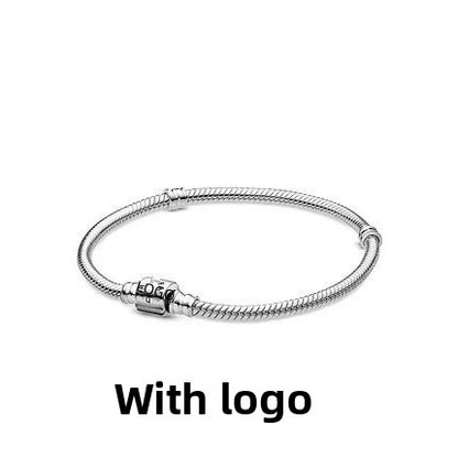 Pandora Style Snake Bone Chain Bracelet