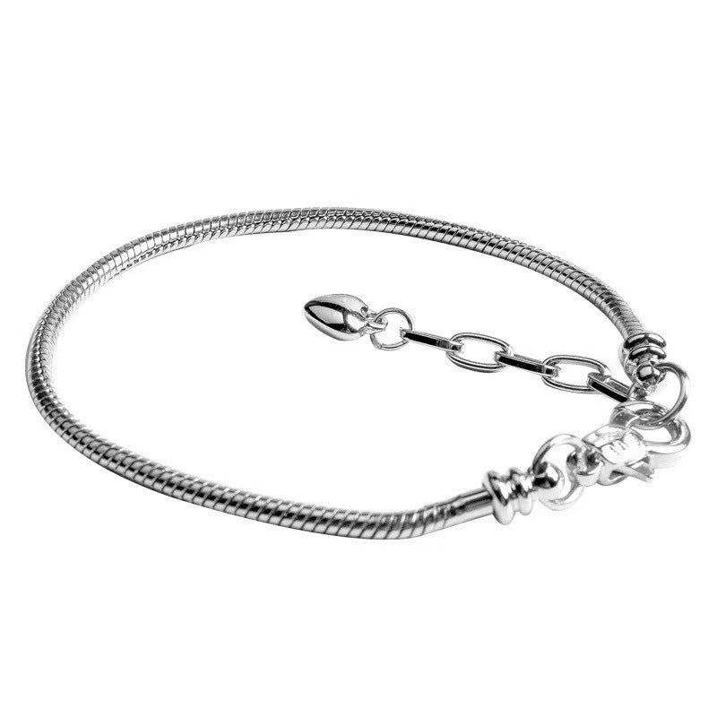 Pandora Style Snake Bone Chain Bracelet