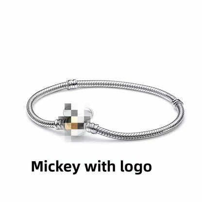 Pandora Style Snake Bone Chain Bracelet