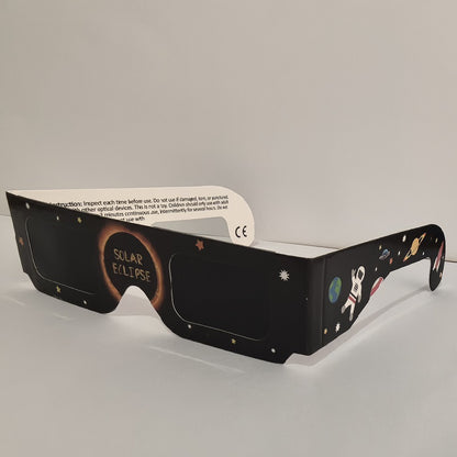 Paper Solar Eclipse Observation Glasses with Astronomical Designs