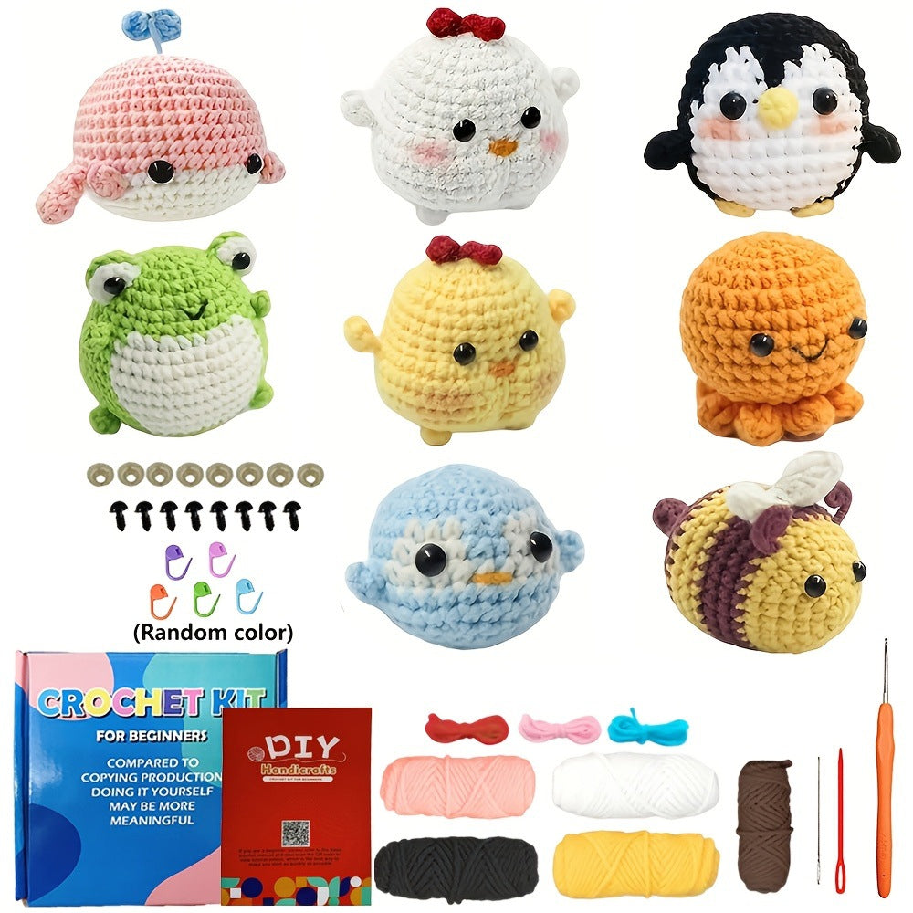 Parent-child animal crocheting materials