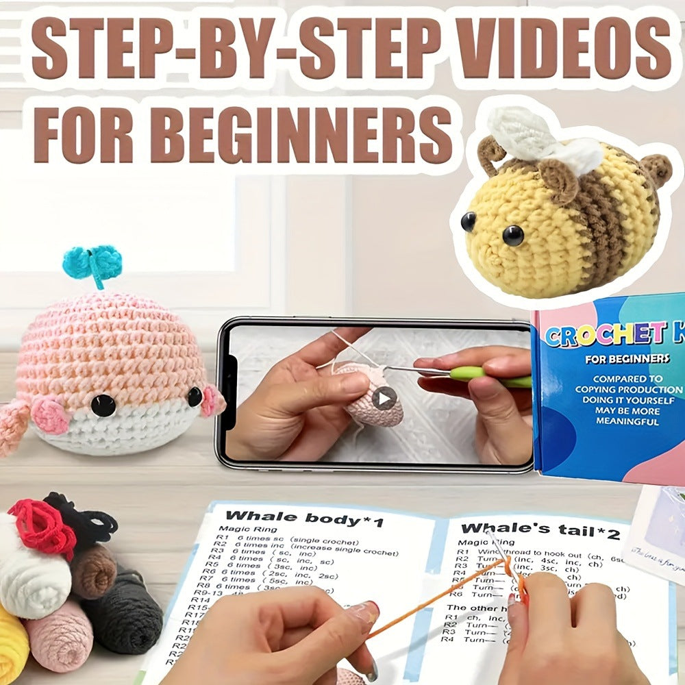 Parent-child animal crocheting materials