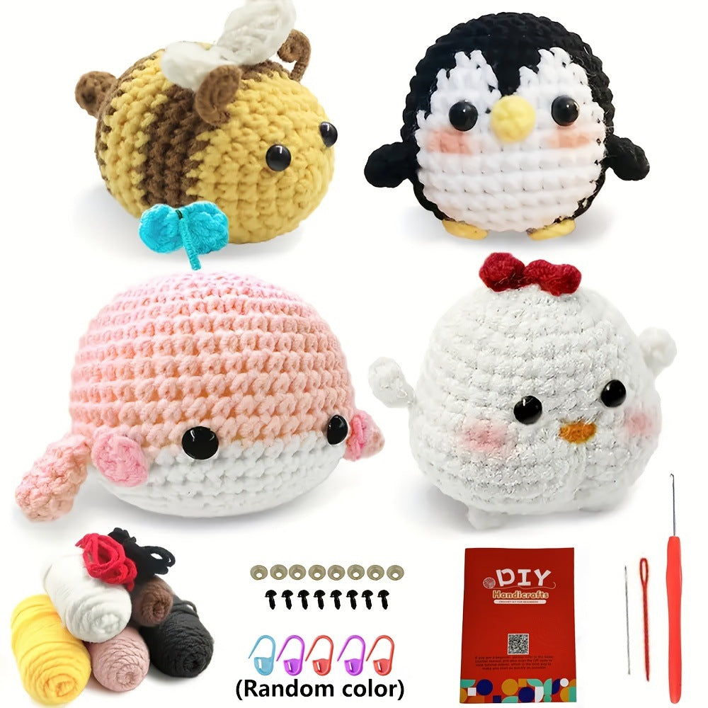 Parent-child animal crocheting materials