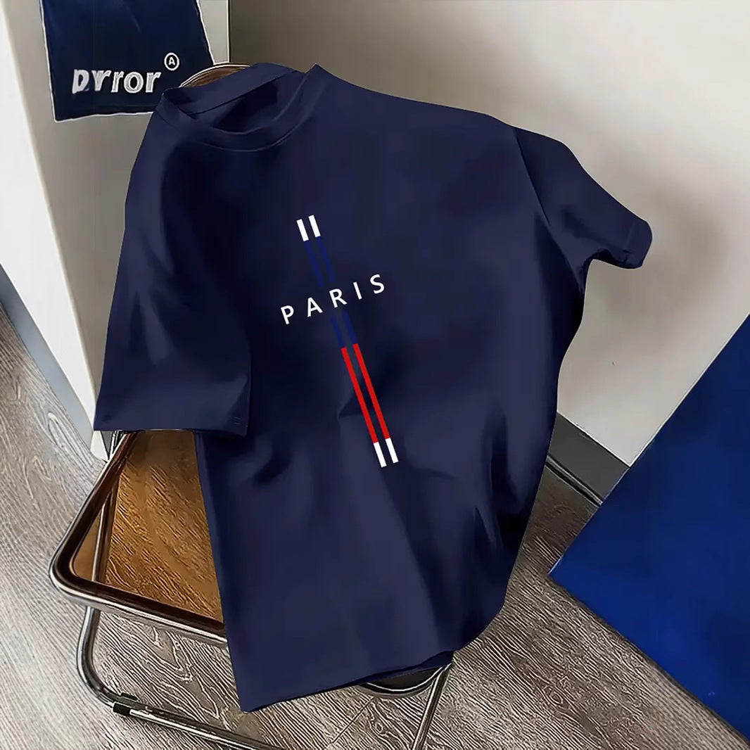 Paris Letter Short-Sleeved Shirt
