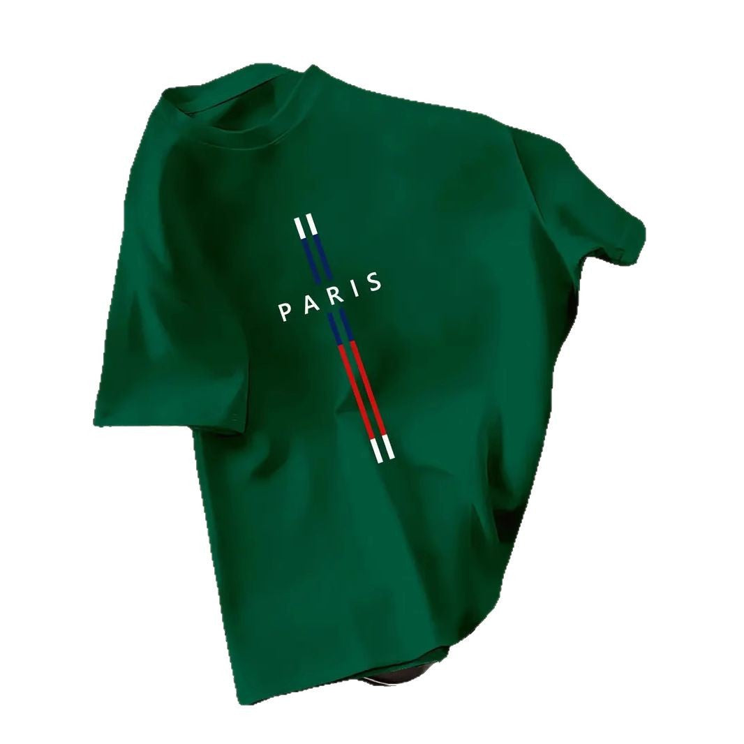 Paris Letter Short-Sleeved Shirt