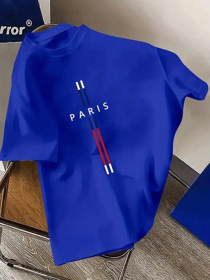 Paris Letter Short-Sleeved Shirt