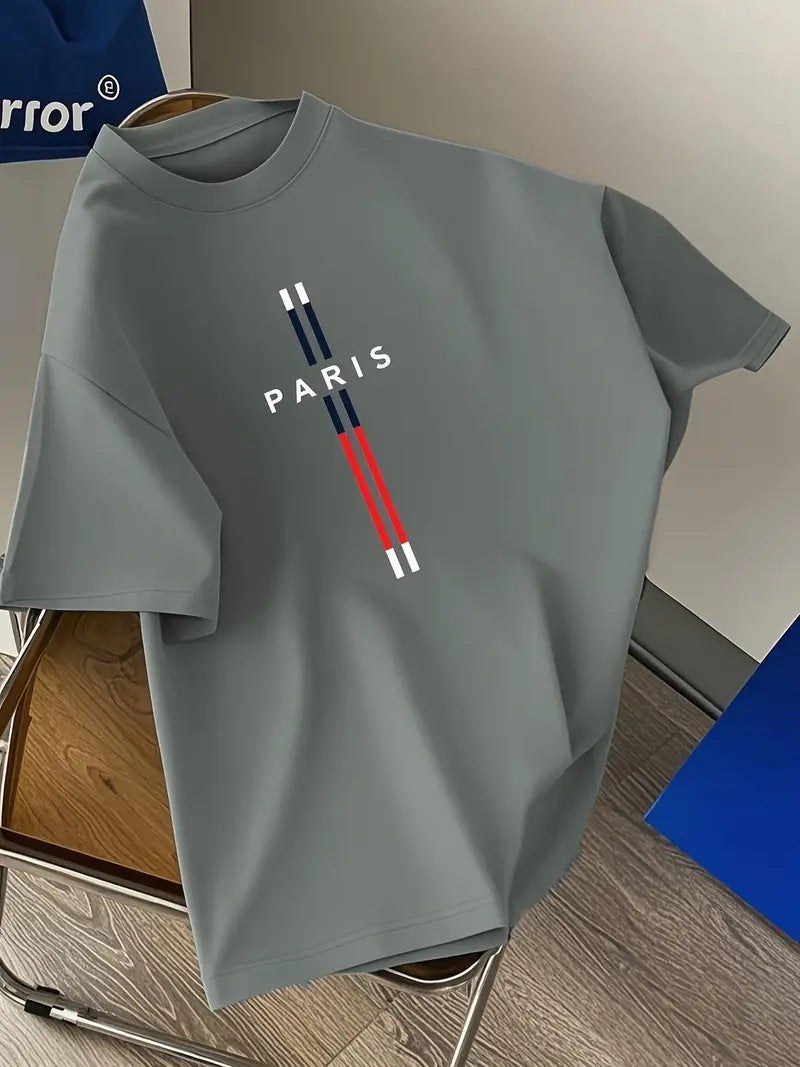 Paris Letter Short-Sleeved Shirt