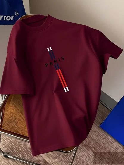 Paris Letter Short-Sleeved Shirt