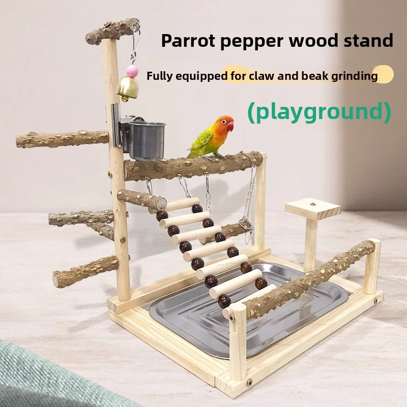 Parrot Natural Wood Sichuan Pepper Wood Climbing Frame