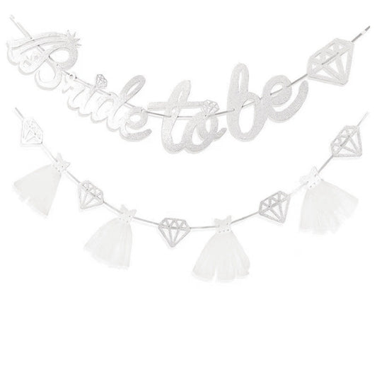 Party decoration with flashing banners