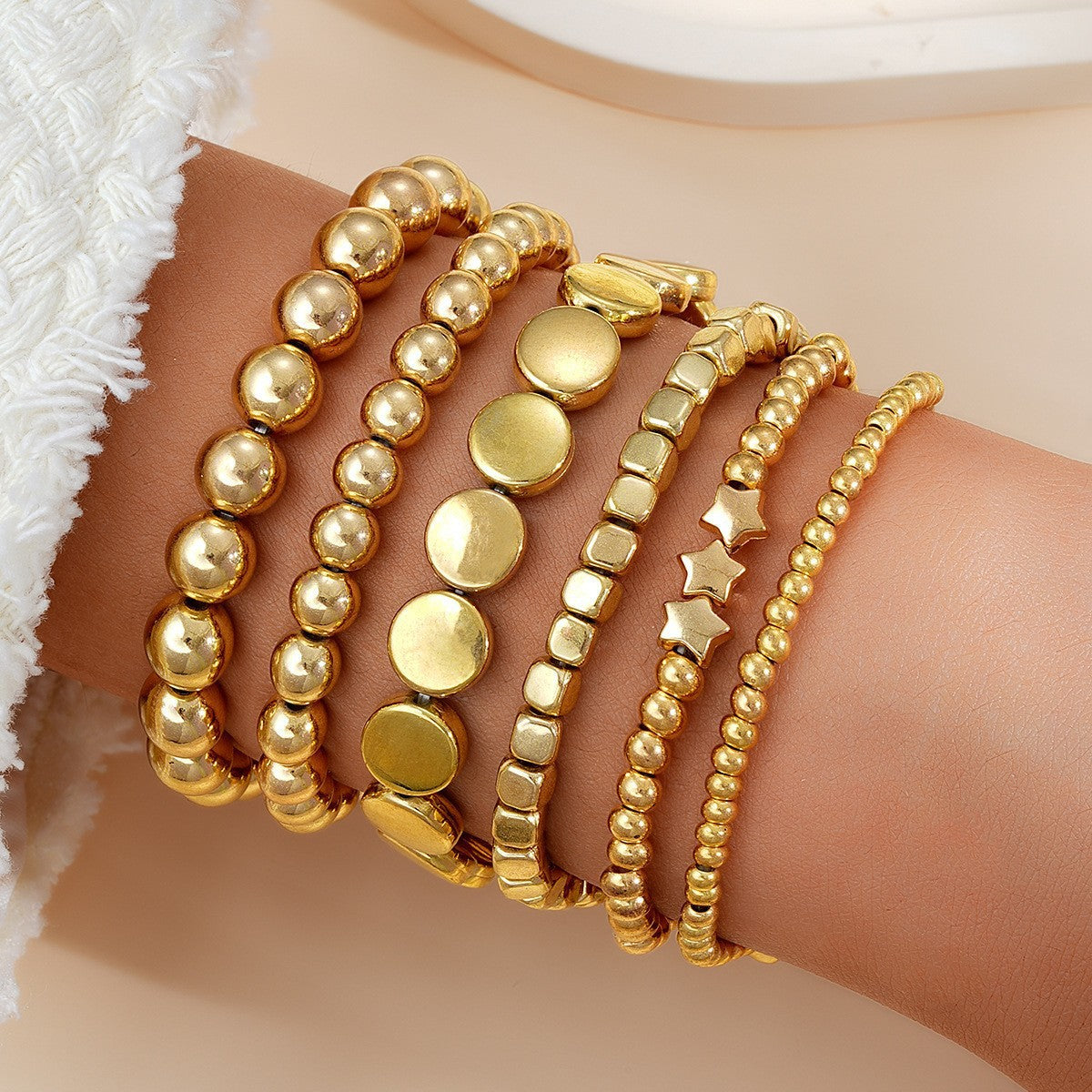 Party-style pillar rice bead bracelet