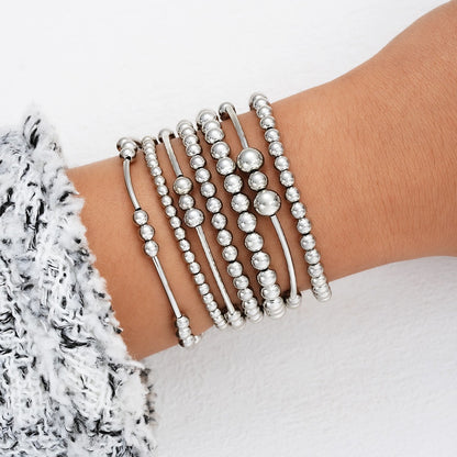 Party-style pillar rice bead bracelet