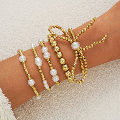 Party-style pillar rice bead bracelet