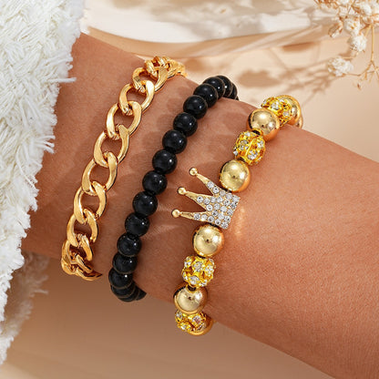 Party-style pillar rice bead bracelet