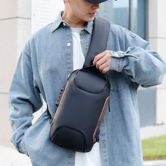 Password Lock Men's Chest Bag