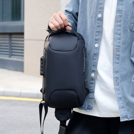 Password Lock Men's Chest Bag