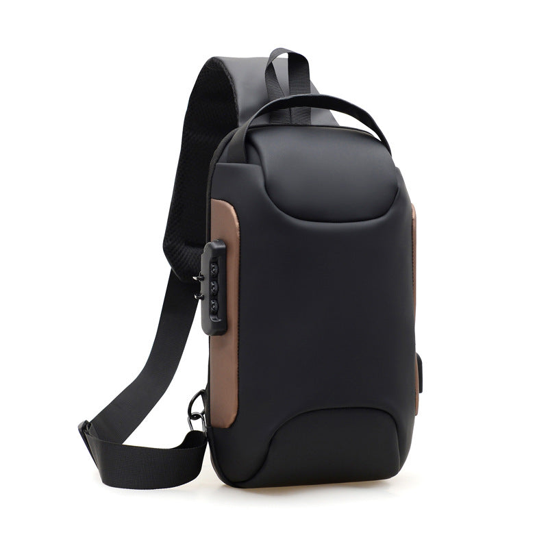 Password Lock Men's Chest Bag